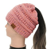 Soft Knit Ponytail Confetti Beanie