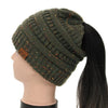 Soft Knit Ponytail Confetti Beanie