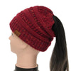 Soft Knit Ponytail Confetti Beanie