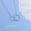 Mother Daughter Gift Necklace (2 Asymmetrical Circles)